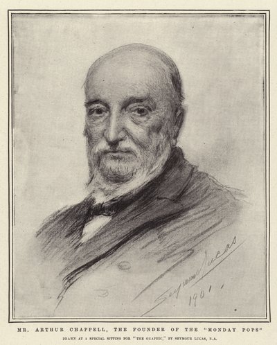Mr Arthur Chappell, il fondatore dei Monday Pops da John Seymour Lucas